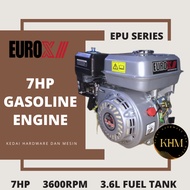 EUROX 7HP Petrol Engine Gasoline Engine for Water Pump Concrete Mixer Lawn Mower Air Compressor (KEY 19mm / THREAD 19MM)