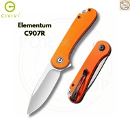 มีดพับ CIVIVI Elementum EDC ใบมีด D2 / 14C28N / Nitro-V 2.96นิ้ว Liner Lock Outdoor Flipper Knife