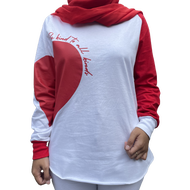 AZIRA Kaos wanita lengan panjang | Kaos Merah Putih Terbaru | Kaos 17 Agustus