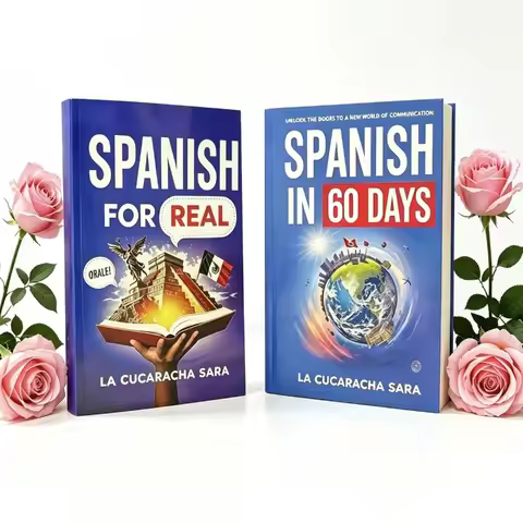 Spanish in 60 Days LA CUCARACHA SARA Paperback Book, Fast‑Learn Spanish Language Learning Book for A