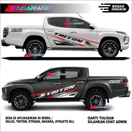 Sticker mobil triton sticker universal mobil triton sticker limited edition mobil triton  hilux stra