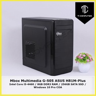 Mbox Multimedia G-505 ASUS H81M-Plus Intel Core i5-4460 8GB DDR3 RAM 256GB SATA SSD Custom Desktop P