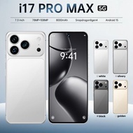 2025 New i17 Pro max Global version smartphone 16GB+1TB 7.3 inch HD dual SIM 5G phone 8000mAh phone 
