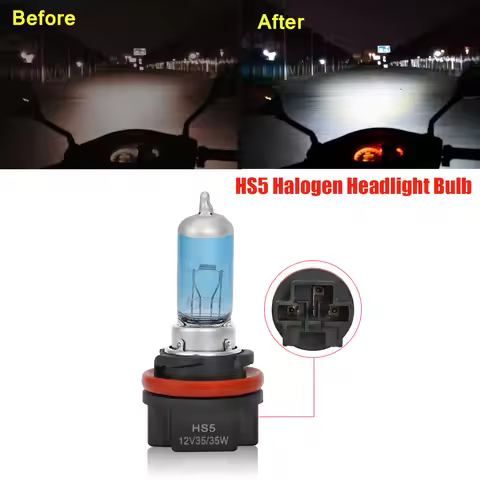 1 / 2 Pieces HS5 For Honda PCX125 PCX150 Suzuki HS5 Headlight Bulb Halogen Light White 35/35W 12V Fo