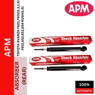 E2097M (APM) ABSORBER (REAR) TOYOTA AVANZA F601,F602(1.3,1.5) F651,652,653,654 RUSH(1.5)