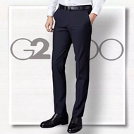G2000 Men's Trousers Black Professional Wear Non-iron Business Casual Slim-fit Suit Pants Anti-wrink