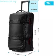 Custom Rolling Duffle Bag with Wheels 70L Water Repellent Wheeled Travel Duffel Luggage with Roller