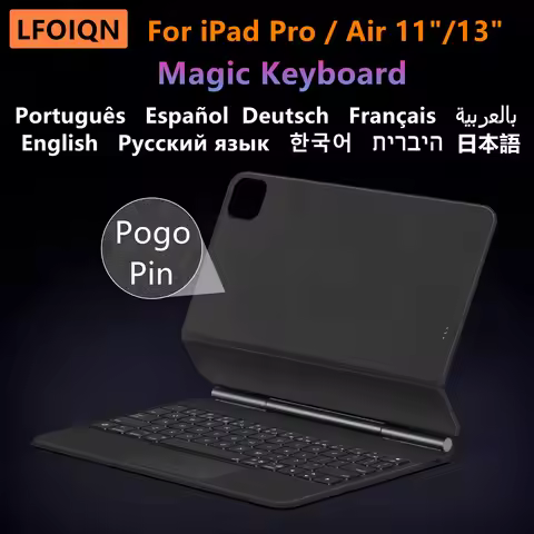 Smart Pogo Pin Keyboard case for iPad Air 11 13 2025 M3 for iPad Air 6 12.9 Pro 11 M5 M4 Air 4 5 10.