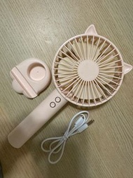USB 小 風扇 fan 迷你 手持風扇 電筒 燈 粉紅色 座枱 靜音