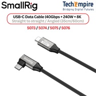 SmallRig USB-C Data Cable (Straight to Straight or Angled) 35cm/13.8IN / 60cm/23.6IN [ 5073 / 5074 /