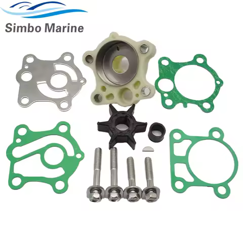 6J8-W0078 Water Pump Repair Kit With Housing for Yamaha Outboard 2 Stroke 25 HP 30 HP 3 Cylinder Boa