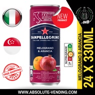 SAN PELLEGRINO Melograno Arancia Sparkling Mineral Water 330ML X 24 (CAN) - FREE DELIVERY