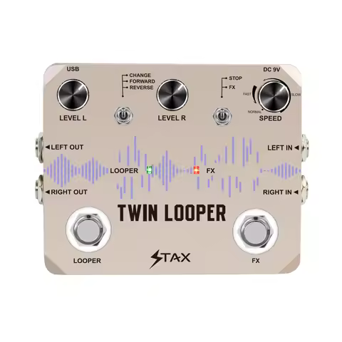 Stax LTL-02 Twin Looper Pedal Upgrades Looper Pedals For Electric Guitar 10 Min Looping Unlimited Un