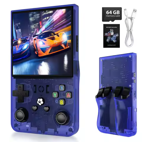 R36 Max Original Console Handheld Game Players 4inch IPS Screen Open Source Console Retro Pocket Vid