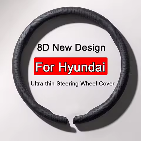 New Car Steering Wheel Cover Nappa leather 38cm Ultra-thin Booster Cover For Hyundai Santa Fe Sonata