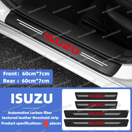 【For Isuzu】Carbon Fiber Door Sill Protector Universal Fit for D-Max / MU-X / Traviz | Sporty Style A
