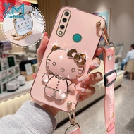 YiaMia เคสโทรศัพท์แฟชั่นสำหรับ Huawei Y9 Y9 Y9S,Y7A Y7 Pro 2019 Y7 2019 2019 Y6ตัวชุบโลหะหรูหรา8X สายยาวแฟชั่น KT