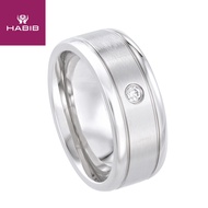 HABIB Flush Titanium Diamond Men's Ring A05701221