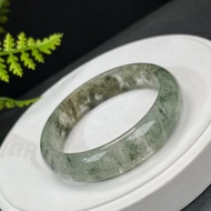 精品 綠色幻影幽靈水晶手鐲 61+MM 冰透異象綠石英手環 聚財轉運