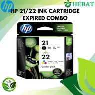 HP 21 BLACK+22 COLOR COMBO ORIGINAL INK CARTRIDGE-No Warranty