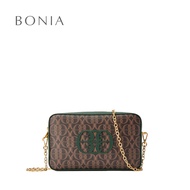 Bonia Dark Cedar La Luna Monogram Sling Bag with Card Holder
