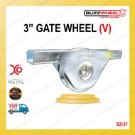 3" BZ-57 (75MM X 18MM V-GROOVE) METAL GATE ROLLER/ WHEEL/ RODA PAGAR BESI/ SLIDING GATE ROLLER