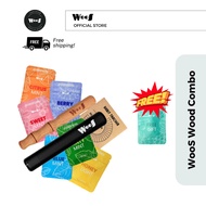 Woos Wood Combo Aromatherapy [Inhaler + Wicks] with Preferred Infused Essential Oil Wicks Flavour