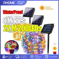 🌙Lampu Raya 22Meter 8Modes Solar String Light Waterproof Lampu Solar Auto on/off Solar Led Light Har