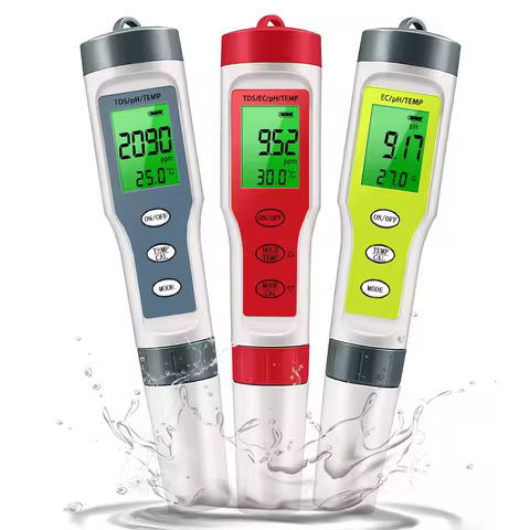 4/5/7 in 1 Digital Water Quality Monitor Tester PH Meter TDS EC ORP Salinity S. G Temperature Meter 