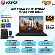 Laptop Msi Stealth 17 Studio RTX4080 12GB Intel core i9 13900H RAM 64GB 2TBSSD 17.3UHD 144HZ