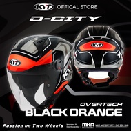 KYT HELMET D-CITY OVERTECH GRAPHICS ORANGE FLUO YELLOW BLACK ORANGE OPEN FACE