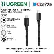 UGREEN TYPE C to Type C DATA Cable 5A Max 0.5m - Black