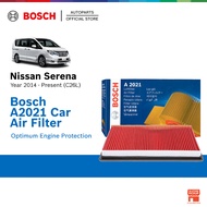 Bosch A2021 Engine Air Filter Element for Nissan Serena Hybrid 2.0 C26L (2014 - Present)