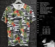 Kaos Pria/Wanita| Kaos Distro Full Printing 3D - Salur Bunga