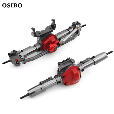 SCX10 Axle CNC Metal RC Car Front & Rear Axle With Adapter Servo Armfor Axial SCX10 1/10 RC Crawler