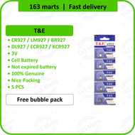 T&E miniature battery coin cell button bateri batteri 3V CR927 BR927 DL927 ECR927 LM927 KCR927