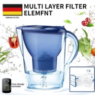 Filter Kettle 3.5L Fliter Pitcher Alkaline Water Fitler Jug Changing Reminder LCD Display Time