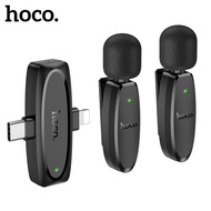 2025 mới Hoco L15 ban đầu 2 trong 1 Dual-Kẹp Mic-onwireless Micro dây chuyền (iOS/Type-C) được sử dụ