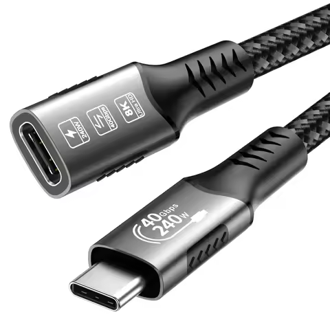 USB4.0 Type-C Extension Cable USB-C Extender Compatible 8K For Thunderbolt 4/3 Fast Charging Suitabl