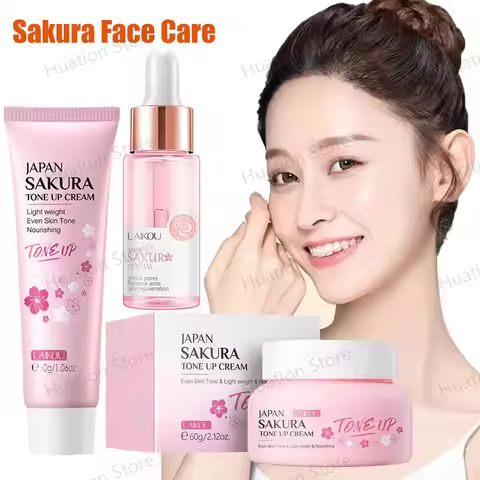 LAIKOU Japan Sakura Essence Cream Cherry Blossom Facial Cream Moisturizing Shrink Pores Cosmetics Co