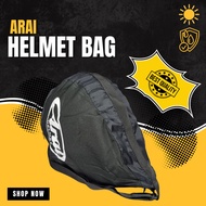 BLACK HELMET BAG FOR FULL-FACE HELMETS WITH EXTENDABLE STRAP (ARAI) | JEG MOTOR PARTS