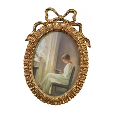 Resin Oval Picture Frame 25.5x17.5cm Home Decoration Vintage Decor Photo Gallery Art for Weddings De