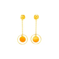 Top Cash Jewellery 916 Gold Circle in Circle Earring
