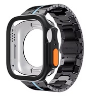 เคส TPU สำหรับ Apple Watch Band Series 10 46mm 42mm สายนาฬิกา เคส Stainless Steel Wristband Protecto