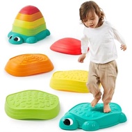 JOYIN 5 Pcs Turtle Stepping Stones, Kids Turtle Path Jumping Stones, Toddler