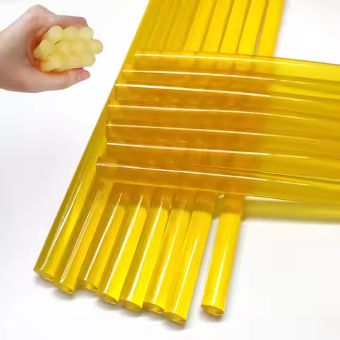 High Quality 30pcs Transparent Yellow 7mm Hot Melt Adhesive Stick Suitable for Electric Glue Paintle