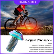 FOCUS High Strength Bicycle Fasteners Road Mtb Bike Fixing Screws Titanium Alloy Bike Brake Rotor Bolt Rustproof Durable for Road Mtb Bikes Southeast Asian Buyers' Top Choice