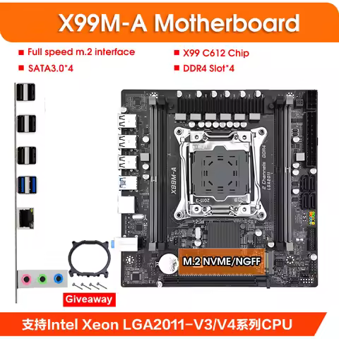 X99 M-A Motherboard Support LGA 2011-3 Xeon E5 CPU DDR4 RAM C612 Chip With NVME M.2 Slot SATA3.0 USB