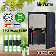 iPRO MODEL GX95 Hot & Warm Desktop Water Dispenser With 4 pcs HALAL Filter PENAPIS AIR