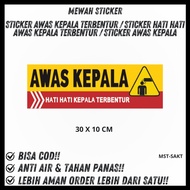 Sticker Beware of impact head Heart Sticker/ Beware of impact head Beware of Head Sticker/